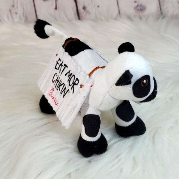 Chick-fil-A Mini Plush Cow Heifer Stuffed Animal Eat Mor Chikin Sign Toy 4.5" - Picture 8 of 14
